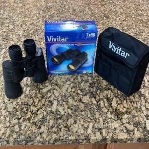 Black Vivitar Binoculars with UV coated protection
